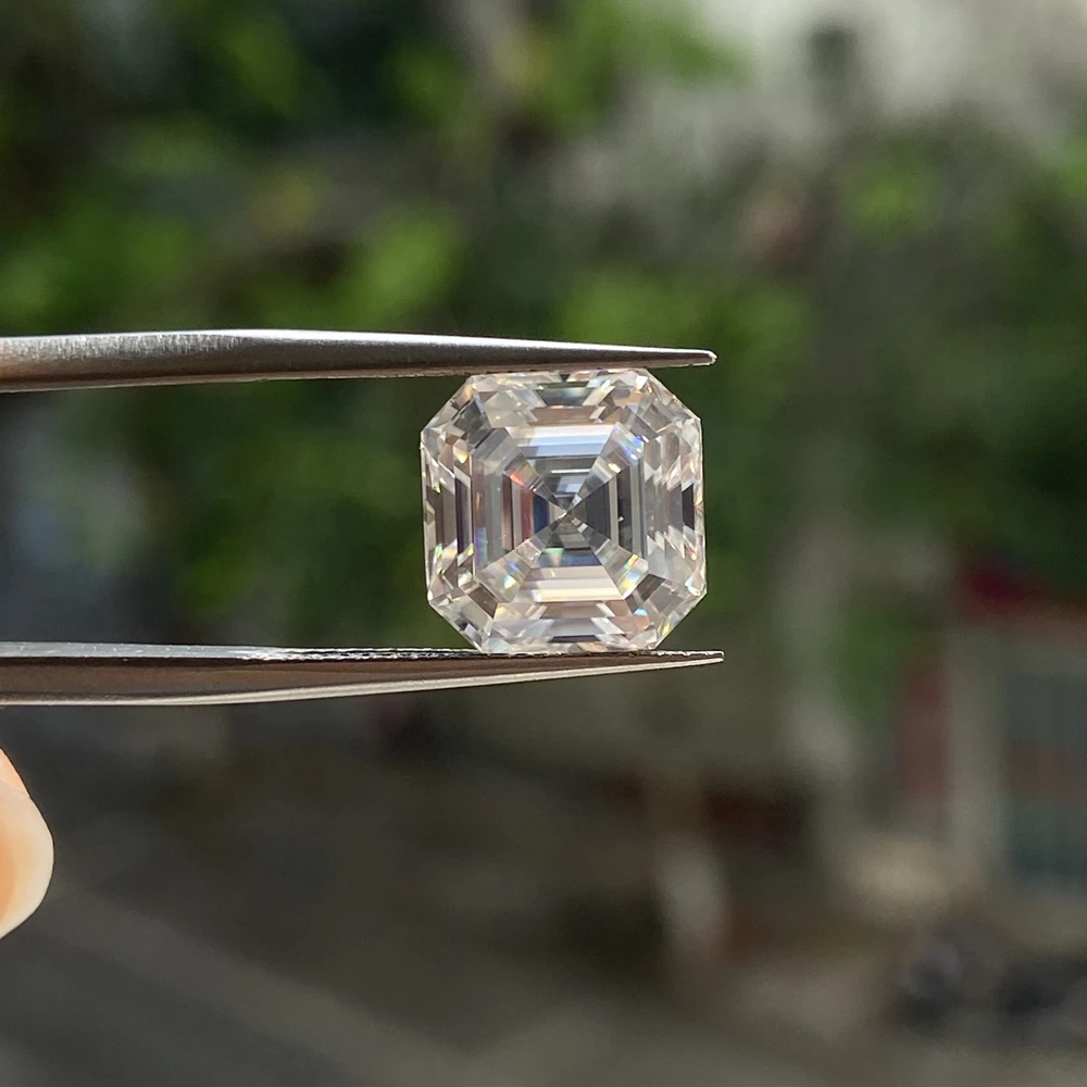 

Натуральный Муассанит Meisidian, 10x10 мм, вырез в сборе, 5 карат, D VVS, супербелый Алмазный Пирс