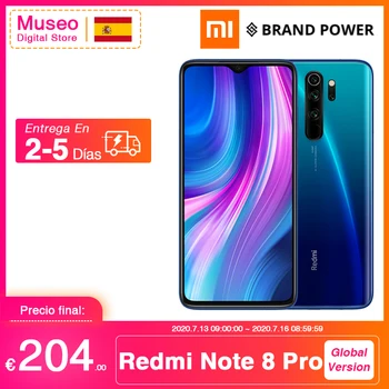 Перейти на Алиэкспресс и купить Глобальная версия Xiaomi Redmi Note 8 Pro 64 Гб/128 ГБ ROM 64 мп Quad Camera MTK Helio G90T смартфон 4500 мАч 18 Вт QC 3,0 UFS 2,1