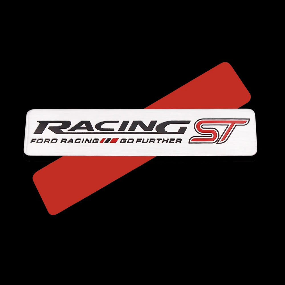 

1PCS Car RACING ST Logo 3D Racing Metal Sticker Auto Emblem Badge Decal For ford focus 2 3 kuga fusion Car Styling Accessories