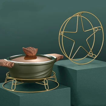 

Gold Double Sides Stainless Steel Pot Pan Lid Holder Steaming Rack Kitchen Gadgets Tools Orgainizer Accessories Container