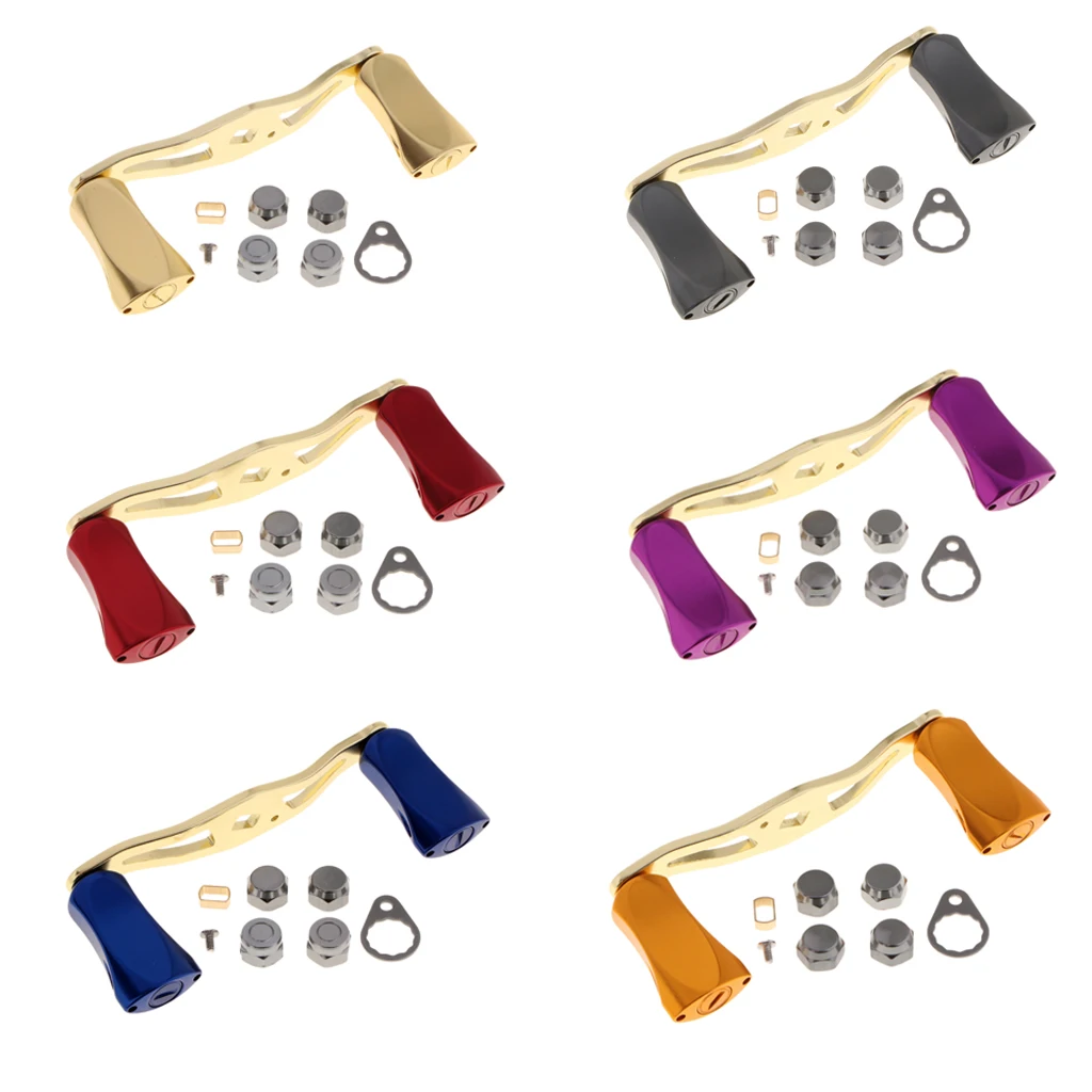 

Full Metal Fishing Reel Handle Double Knob Replacement Baitcasting Accessories