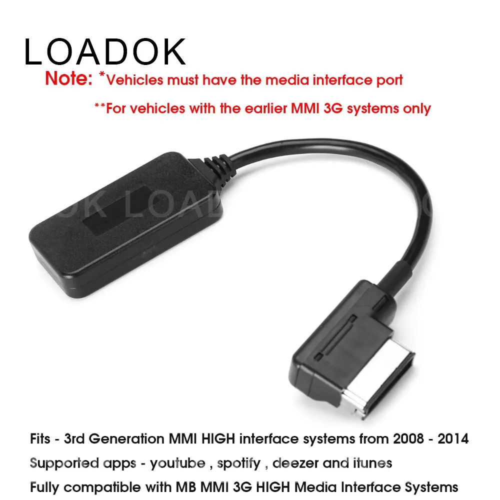 LOADOK-Car-bluetooth-5.0-Module-Aux-Receiver-Cable-Adapter-bluetooth-Adapter-Radio-Media-Interface-MMI-for-Mercedes-Benz-A-B-C-GL-ML-CLS-4
