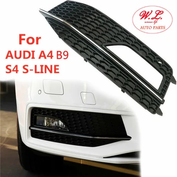 

Car Side Front Bumper Grill Accessories Parts Replacement Fog Lamp Light Cover Grille For Audi A4 B9 S-line S4 Facelift 2013-16