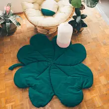 Tapis de sol en feuille de trèfle à la mode pour bébé, confortable, en coton, rampant, tapis de sécurité, couverture de jeu, décor de chambre d'enfants