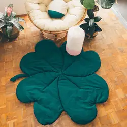 Tapis de sol en feuille de trèfle à la mode pour bébé, confortable, en coton, rampant, tapis de sécurité, couverture de jeu, décor de chambre d'enfants 