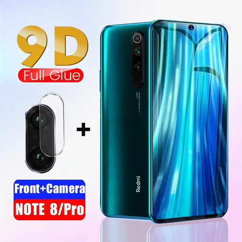 

2 in1 9D Screen Protector For Redmi Note 8 Note8 Pro 8Pro Tempered Glass Back Camera Lens Film For Xiaomi Redmi Note 8 Pro
