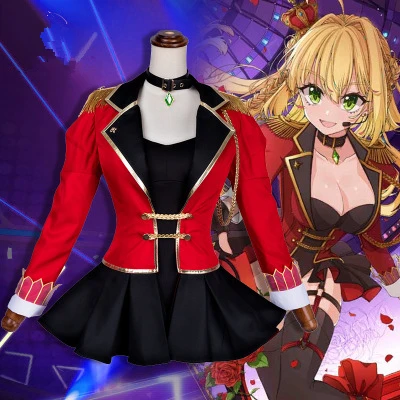 

Лидер продаж, Аниме Судьба/экстра Нерон Клавдий Цезарь, Аугуст, германикс, женский костюм для косплея, Топ + пальто + корона + золотой + носки + брошь