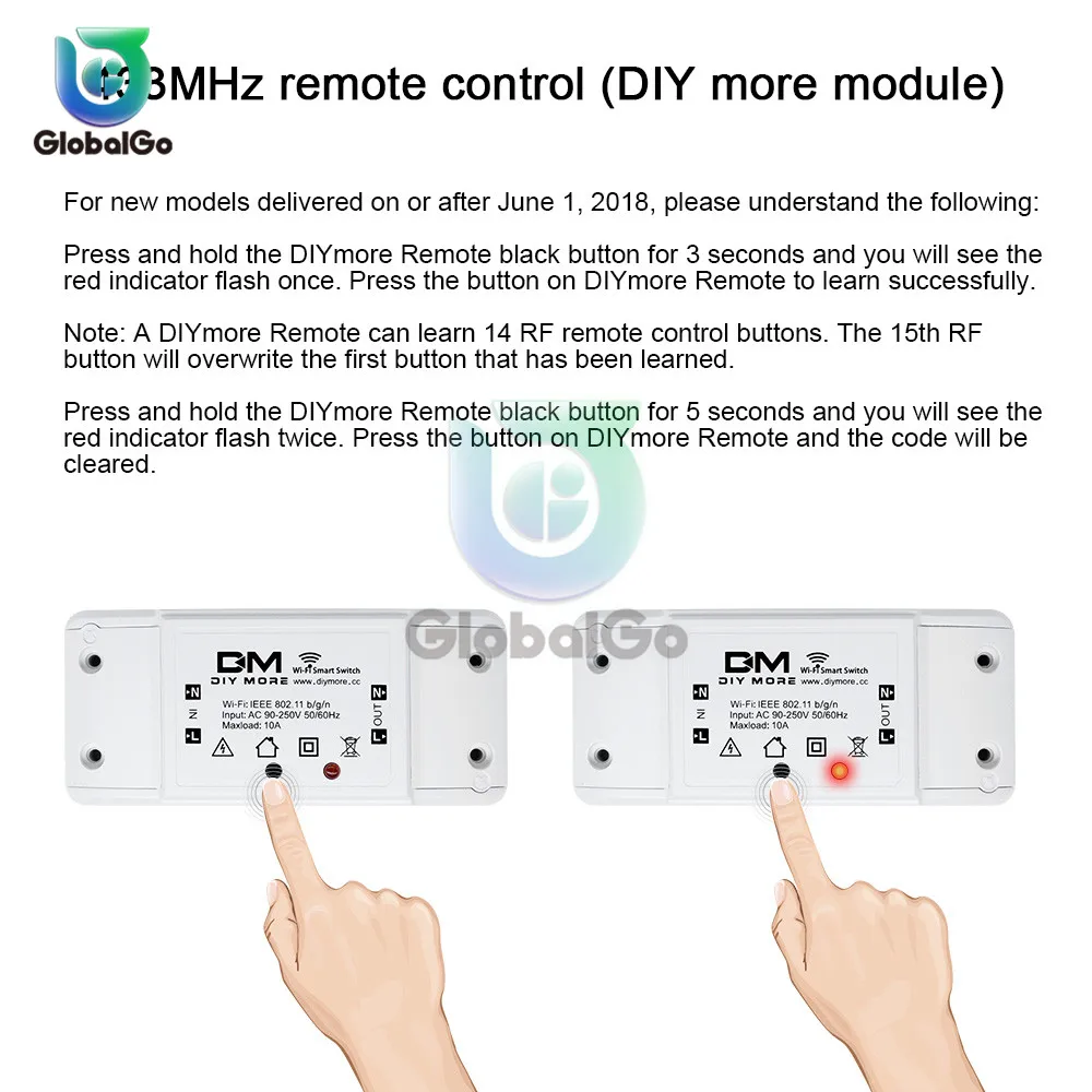 Smart Remote Control Wifi Switch Diy Timer Wireless Switches Smart Home WiFi Socket AC 90V-250V