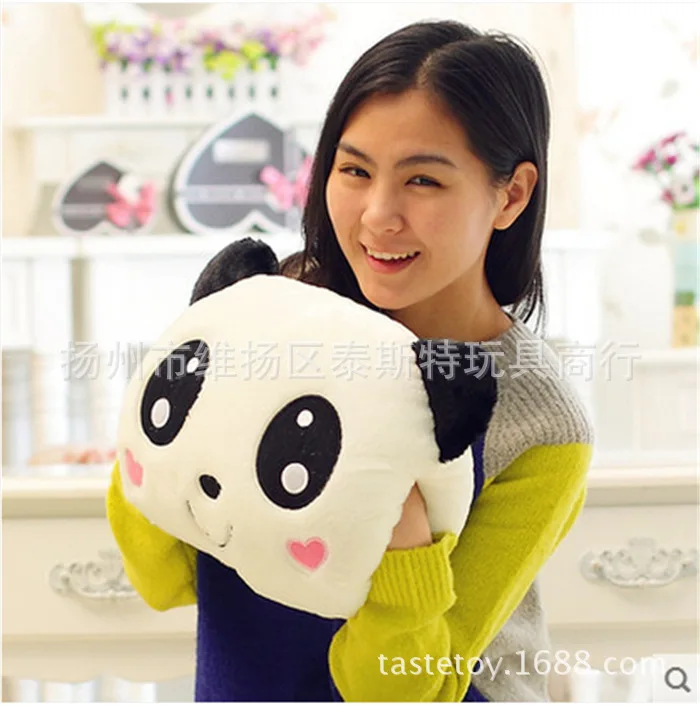 Cute Panda Plush Hand Warmer Pillow Large Size Office Cushion Hand Warmer Cartoon Hand Birthday Gift