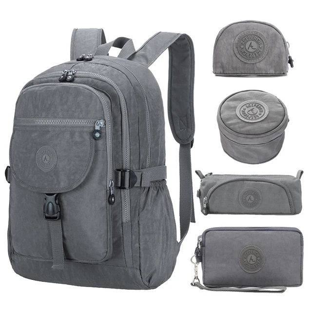 5pcs Gray 5 шт./компл. ACEPERCH для девочек подростков школьные сумки для мальчиков школьного рюкзака Для женщин рюкзак, студенческий рюкзак, рюкзак, рюкзак для путешествий с отделением для лэптопа, рюкзак Mochila - Цвет: 5pcs Gray