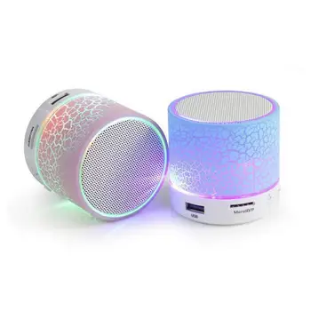 

Mini Portable Bluetooth Speaker LED Wireless Column Hands Free Phone Loudspeaker TF USB FM Aux Mic Bass Sound Music Radio