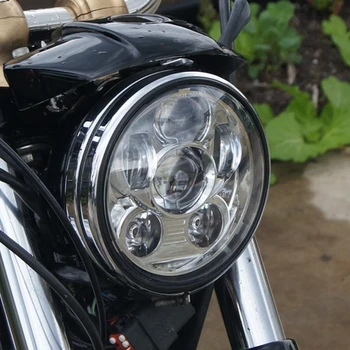 

5-3/4" 5.75 Inch LED Headlights for Dyna Street Glide Softail Sportster Iron 883 Motorcycle with High/Low Light Round Headlamp