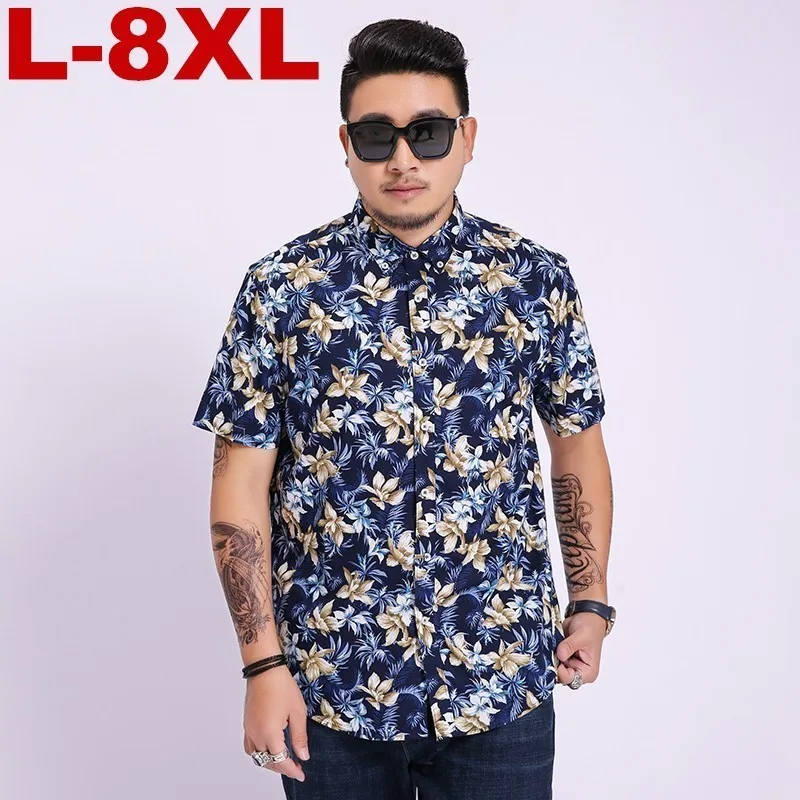 8xl размера плюс новое поступление мужские гавайская рубашка 2020 мужской