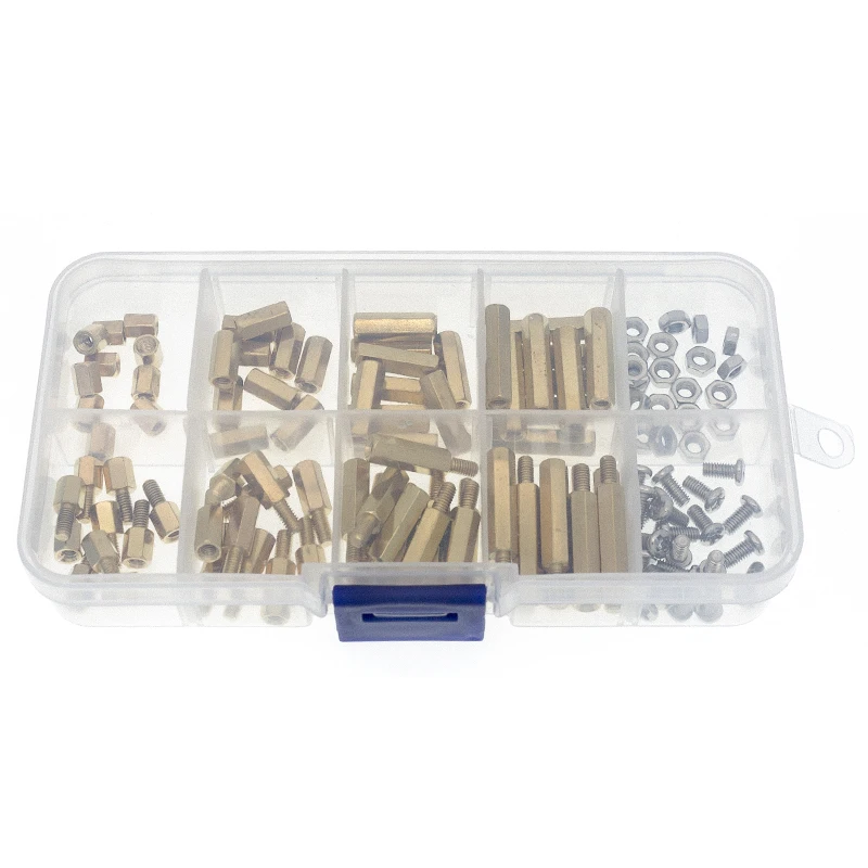 Brass Hex Column Standoff 120pcs M3 Male Female Support Spacer Pillar M3 Screw Nut For PCB Board