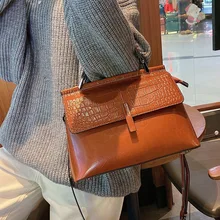 

Luxury Designer Crossbody Bag 2021 New Shoulder Bags for Women Genuine Leather Handbag Crocodile Grain Lady Tote High Quality