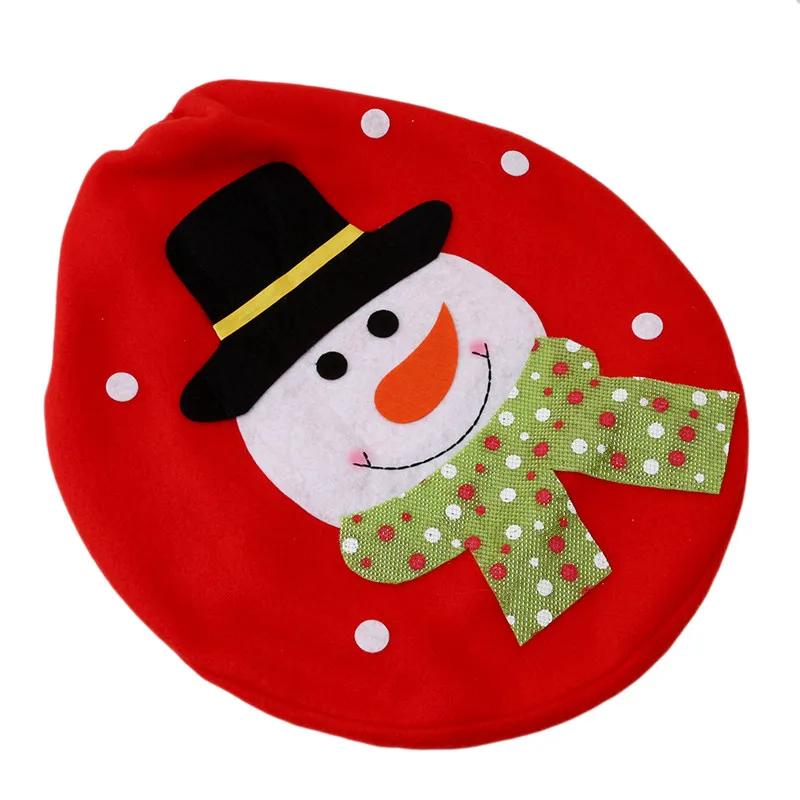 Christmas Snowman Bathroom Toilet Seats Cover Home Wedding Decoration Ornament Halloween Accessories 3PCS/ Set
