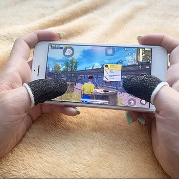 

Finger Sleeve Touch Screen Anti Sweat Washable 1 Pair Controller Gloves Cover Mobile Phone Game Accessories ZX00
