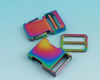 

25mm Alloy Release Belt Buckle Rainbow Adjuster Strap Paracord Sewing Accessory Slider Fastener Bag Hardware