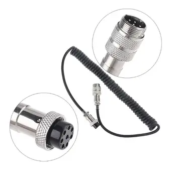 

8Pin Coiled Extension Microphone Cord 8Core Aviation Male Plug to Female Cable DXAC