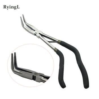 

Curved handle 11" Extra Long 90 Degree Bent Needle Nose Circlip Oil Seal Snap Ring Plier repair Tool