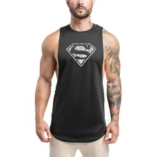 Спортивная футболка без рукавов рубашка для пробежек мужская летняя майка для занятий бодибилдингом хлопковая дышащая мужская майка для тренировки Фитнес Спортивная рубашка