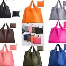 new thick polyester foldable recycling shopping bag ecological reusable shopping bag fruit and vegetable grocery bag