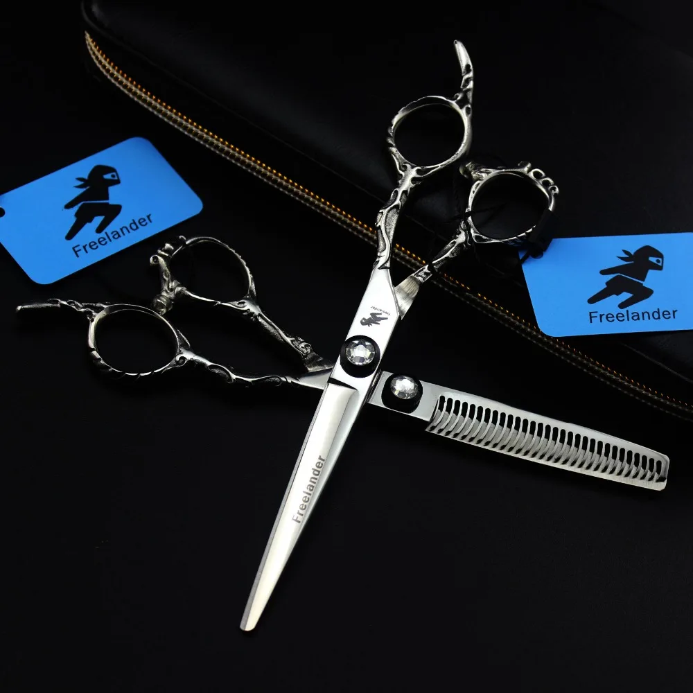 

Freelander 6inch Dragon Handle Hair Cutting Thinning Scissor Hairdressing Supply for Barber Hair Cutting Tool Professional