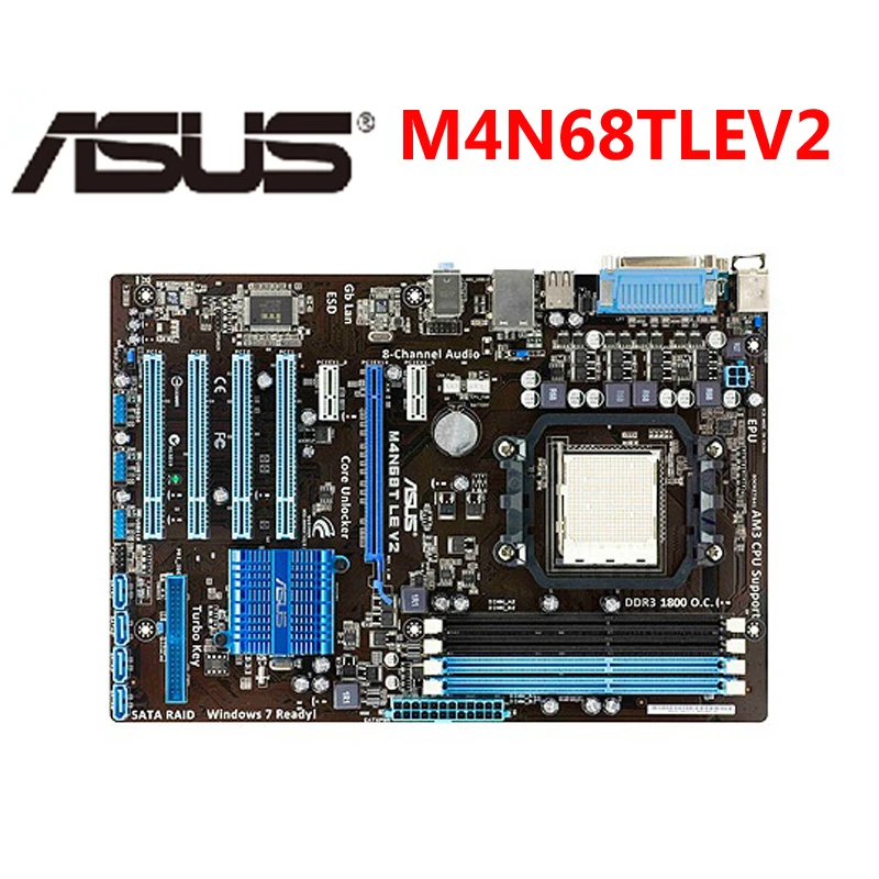 Материнская плата ASUS M4N68T LE V2 настольная материнская Socket AM3 DDR3 для NVIDIA