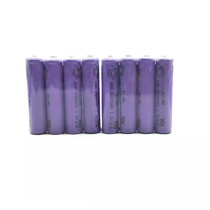 OOLAPR фиолетовый 10X AAA 2000mAh OOLAPR 1,2 V перезаряжаемая батарея Ni-MH 1,2 V аккумуляторная батарея 3A