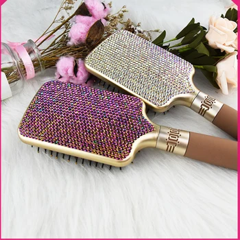 Bling Rhinestone Hair Brush Airbag Comb Hair Scalp Massage Comb Air Cushion Styling Tools for Women