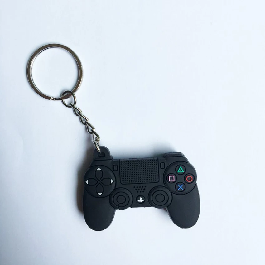 Mini Game Controller Keychain Portable PVC Soft Rubber Game Console Key Ring Hanging Backpack Pendant New Year Christmas Gift 
