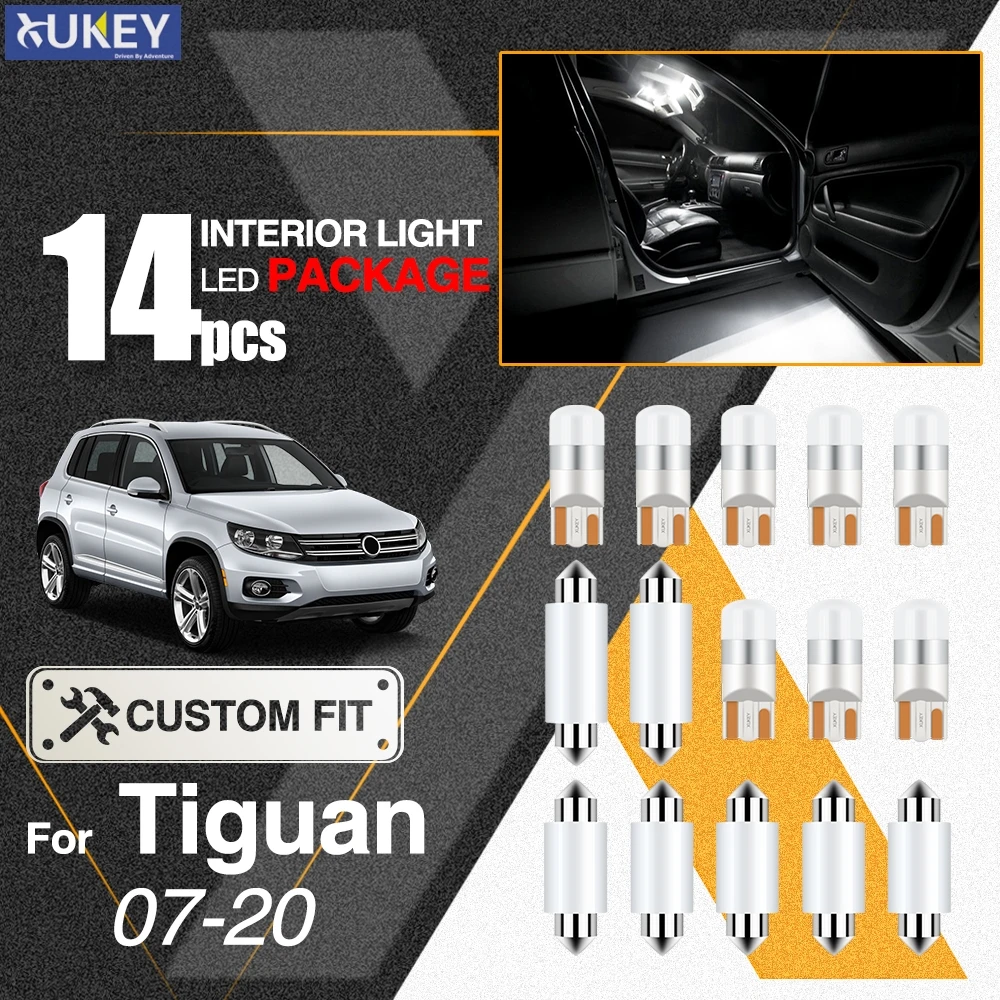 Xukey 16X для VW Tiguan 2007-2020 Автомобильный интерьер карта комплект светодиодного
