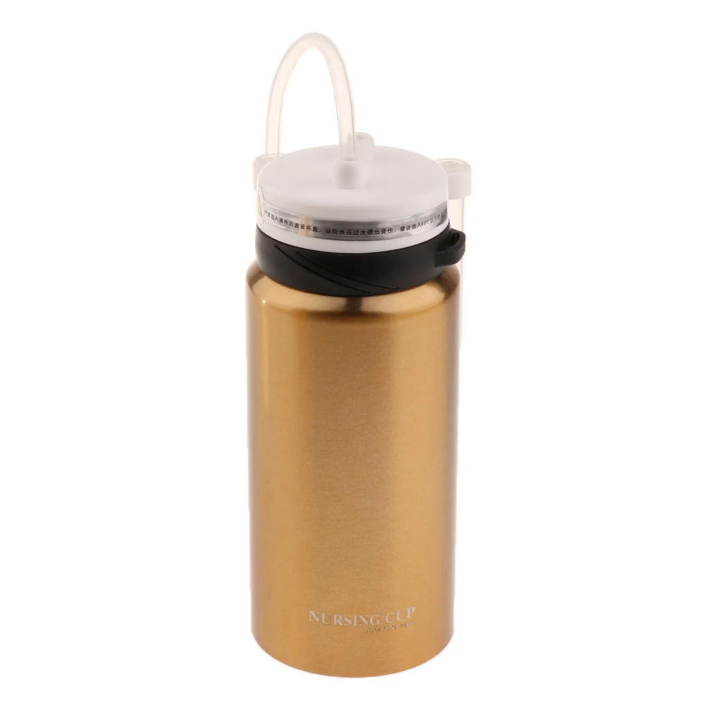 Non Spill Adult Sippy Thermal Cup Elderly Disabled Aid Feeding Drinking Cup, for Bedridden Patient