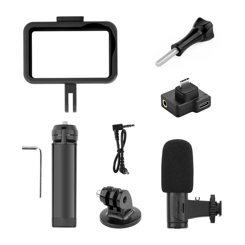 

Audio Head Microphone Adapter Interface Bezel Tripod Microphone Audio Shooting Accessories Plastic Protective Frame