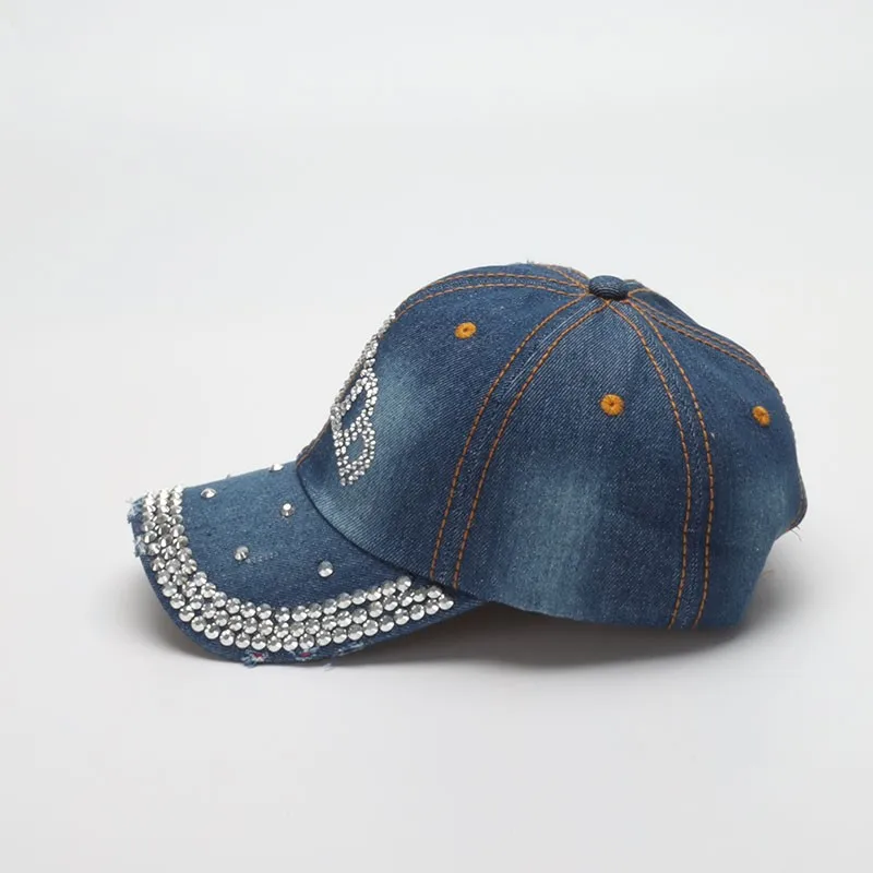 COOK Mode Kappe Frauen Frühling Sommer Hüte Für Frauen Cowboy Hut Glänzende Baseball Kappe Einstellbare Sonnenhut Sonnenschirm Denim Tuch Heißer – Detail 15