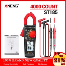 

ANENG ST185 Digital Clamp Meter Multimeter 4000 Counts True RMS Ammeter AC/DC Voltage Tester Hz Capacitance NCV Ohm Diode Test