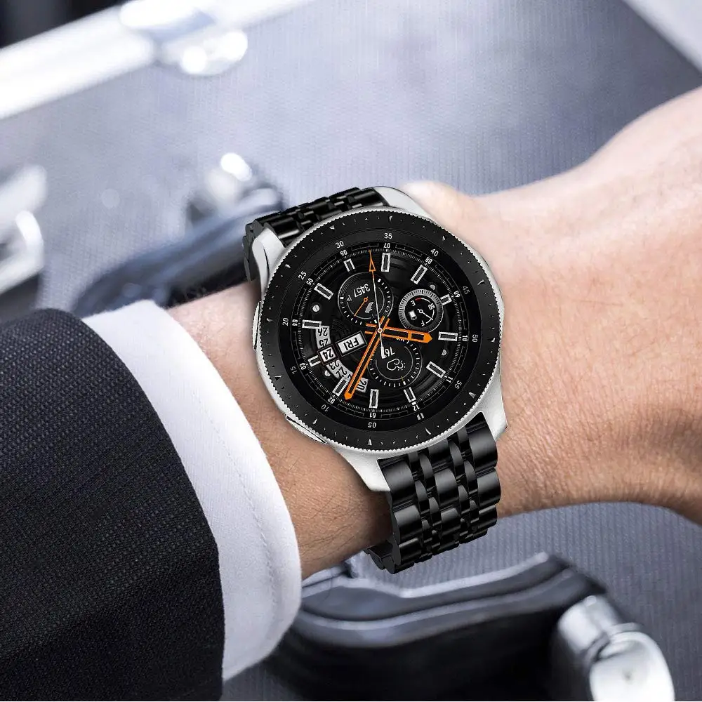 Часы Galaxy 46 мм ремешок для Samsung Gear S3 Frontier GT2 S 3 22 браслет из нержавеющей стали Huawei watch