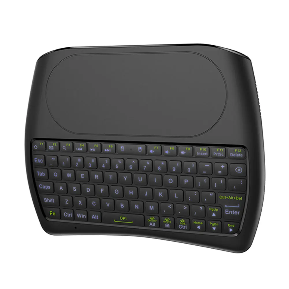 

Backlight D8 Pro i8 English Russian Spanish 2.4GHz Wireless Mini Keyboard Air Mouse Touchpad 7 color backlit for Android TV BOX