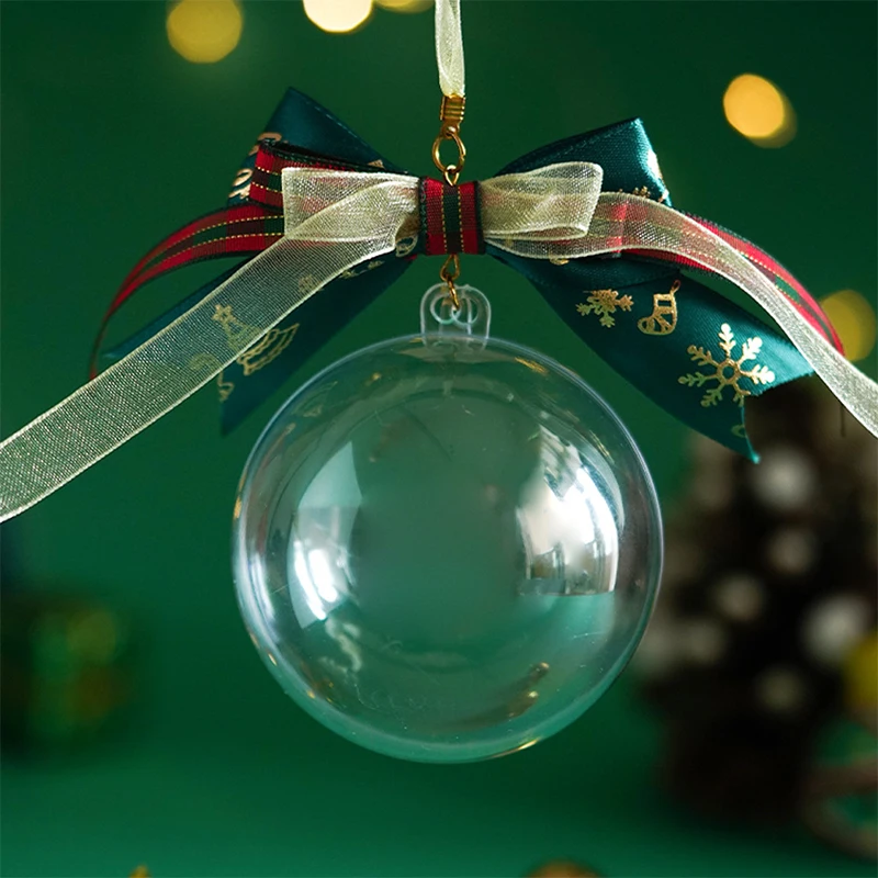 Transparent Plastic Christmas Trees Acrylic Fillable Bauble/Ball Decoration Gift Present Box Clear Ornament | Дом и сад