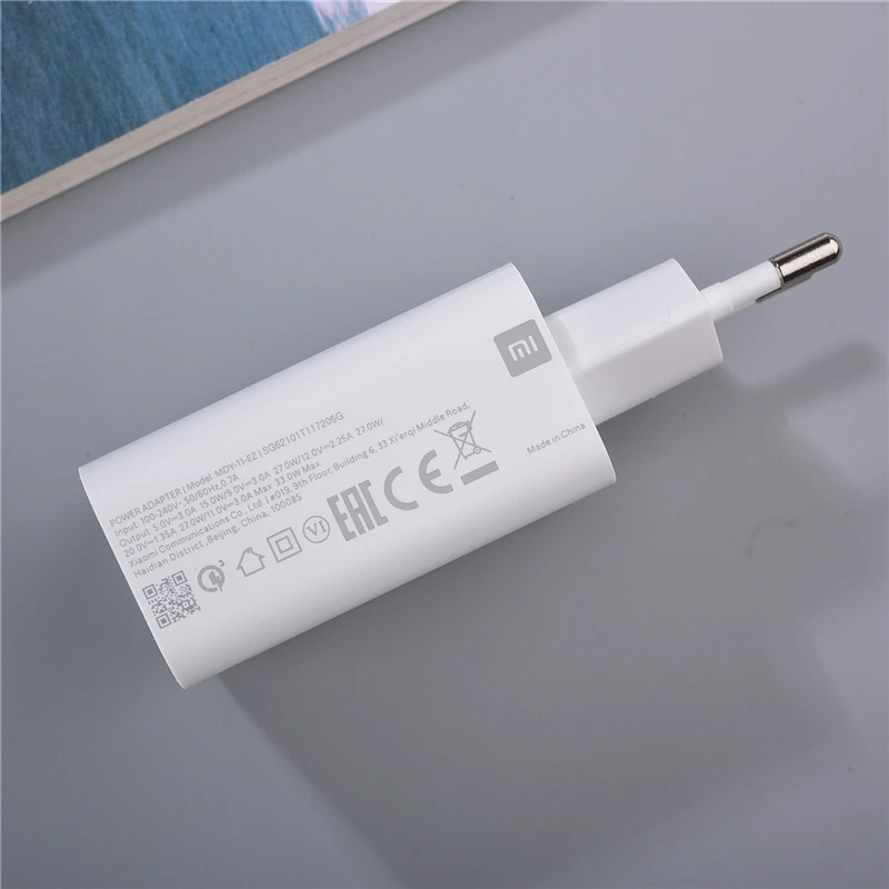 Xiaomi Redmi Note10 Pro Fast Charger QC3.0 33W Turbo Charge Adapter Type C Cable For Mi11 10 9T Poco F2 X2 X3 Redmi Note 8 9 Pro charger 65 watt Chargers