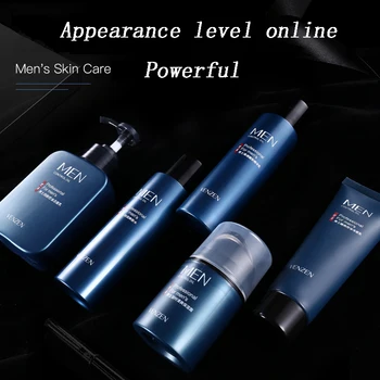 

Men's skin Care products five-piece facial Cleanser moisturizer Control Oil replenishment essence Milk shrink pore male
