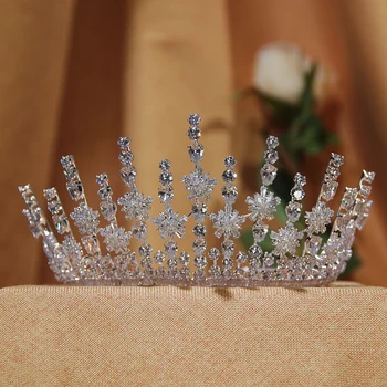 

Amanda Novias wedding Crown Round Handmade Brides Crown Crystal Rhinestones Bridal Wedding Hairwear Prom Party High Quality