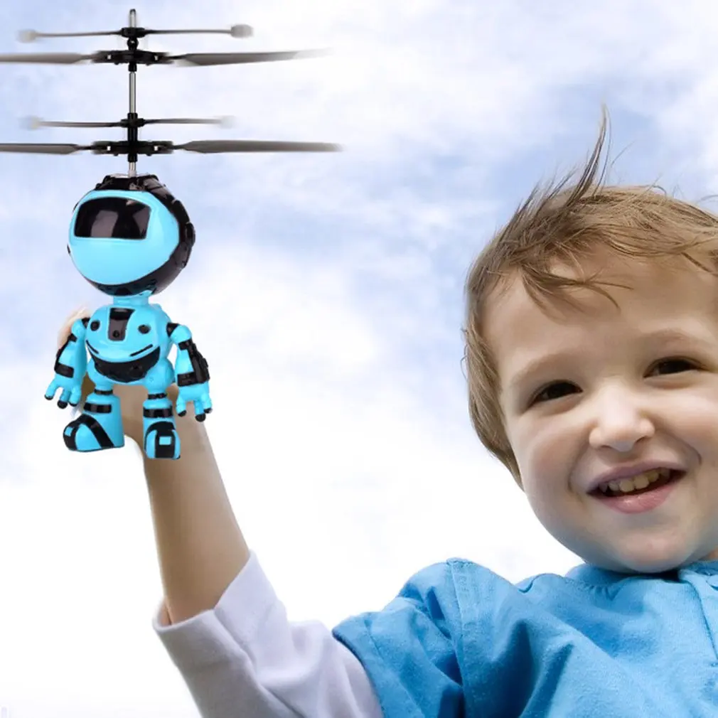 Робот Подвеска индукционный самолет детская Подвеска Игрушка освещение игрушка вертолет летающая игрушка перезаряжаемый Дрон