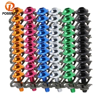 

POSSBAY 10x 6mm Universal Motorcycle Fairing Body Bolts Scooter Nuts Bolts M6 Spire Speed Fastener Clips Screw Spring Bolts Nuts