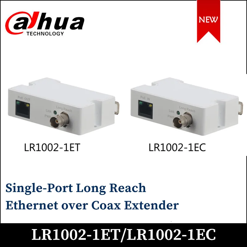 Dahua-extensor Ethernet por cable de un puerto de largo alcance, LR1002-1ET 1 RJ45 10/100Mbps, 1 BNC, accesorio ip