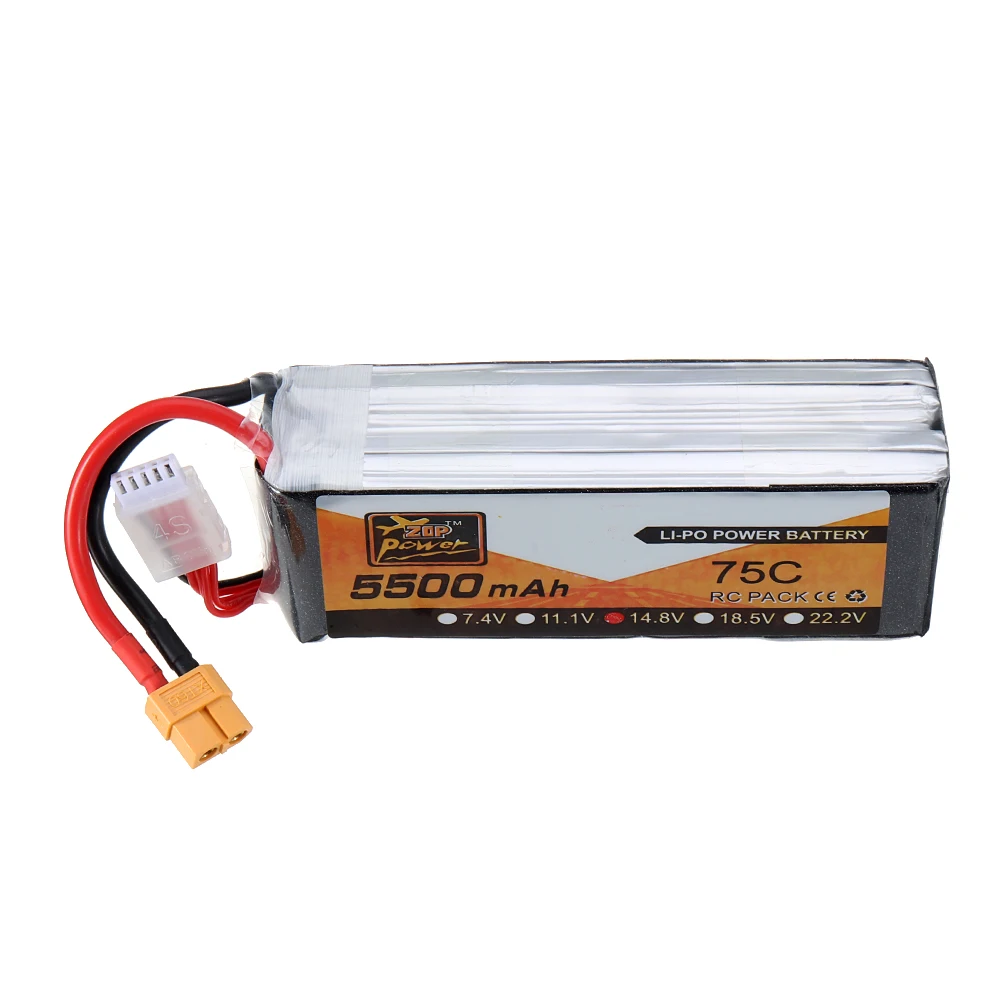 ZOP power 14,8 V 5500mAh 75C 4S Lipo батарея для RC FPV гоночный Дрон Квадрокоптер самолет