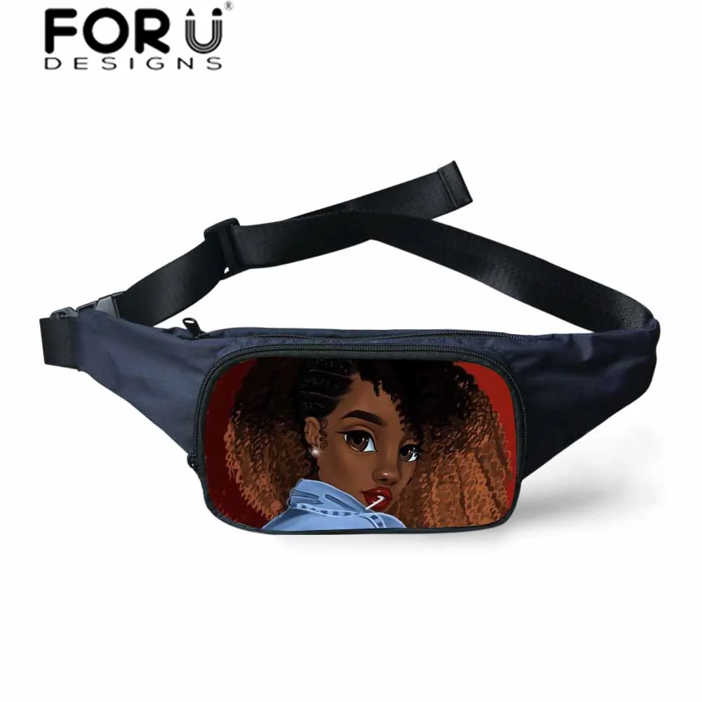 FORUDESIGNS/поясная сумка для женщин, черная, для девочек, Волшебная африканская поясная сумка, Женские поясные сумки на молнии, Женская поясная сумка, сумка для денег - Цвет: YQ3600Z