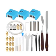 Kit de nettoyage de buses MEGA 42 pièces/ensemble MK8 MK7, outils de retrait, clé en L V6 bloc de chaleur, connecteur rapide, aiguilles à gorge, pièces d'imprimante 3D
