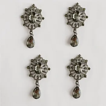 

10PCS 38*69mm Fashion Metal Alloy Crystal Rhinestone Connectors Charm DIY Jewelry Accessories