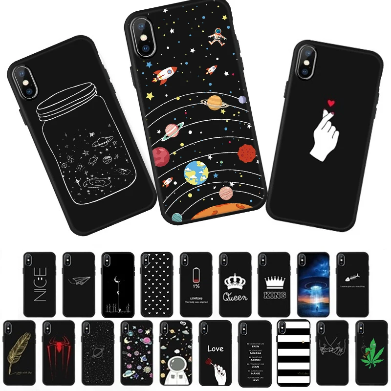 

Soft silicone shell for iPHone 5 5S SE X XR XS XS MAX 8 7 6 6S Plus 7 Plus 8 Plus for Painted shockproof Protective case